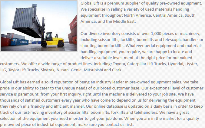 Global Lift Equipment Kent
